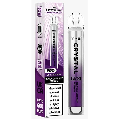 The Crystal Pro Disposable Vape - Blackcurrant Mango The Crystal Pro Disposable Vape - Blackcurrant Mango